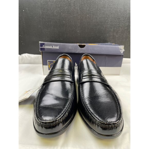 French Shriner Men\'s Black Leather Shoes/ Loafers Size 12M SKU 4082 main image 6